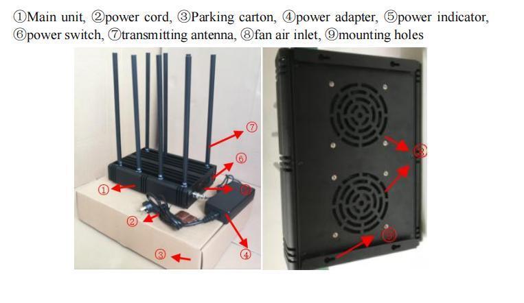 10/12/14/16 Antennas 2g 3G 4G 5g GPS WiFi Desktop Mobile Inhibitor Strengthened Signal Jammer