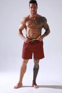 Wholesale Solid Color Mens Swimwear Shorts Waterproof Swim Shorts Beach Wear For Men from china suppliers