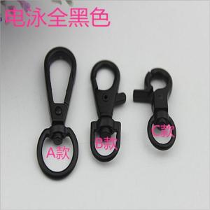 Wholesale Design 3 style workmanship electrophoresis black zinc alloy metal snap hooks for bags from china suppliers
