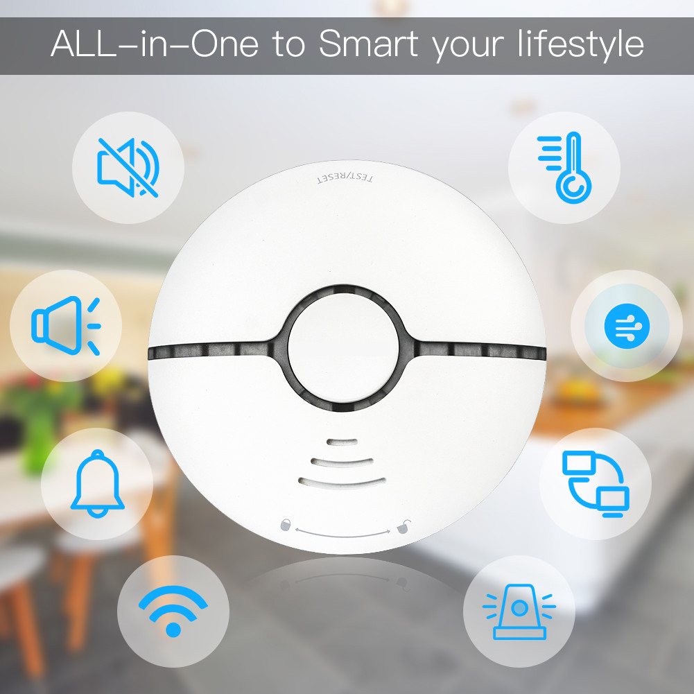 Battery 2.4Ghz Wifi Wifi Smoke Detector