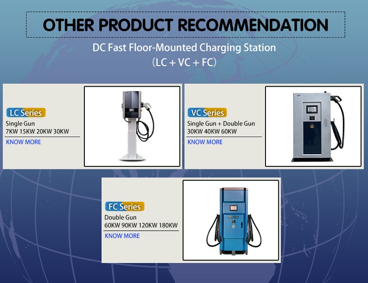 Electric Charging Stations 380VAC ± 15% Nominal Input Voltage Super Fast EV Charger with CHAdeMO CCS GBT Connectors