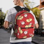 Interior Compartment Polyester Backpack Custom Christmas Gift for High School