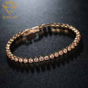 Wholesale CCT 6.7&quot; Copper Women's Diamond Tennis Bracelets For Anniversary from china suppliers