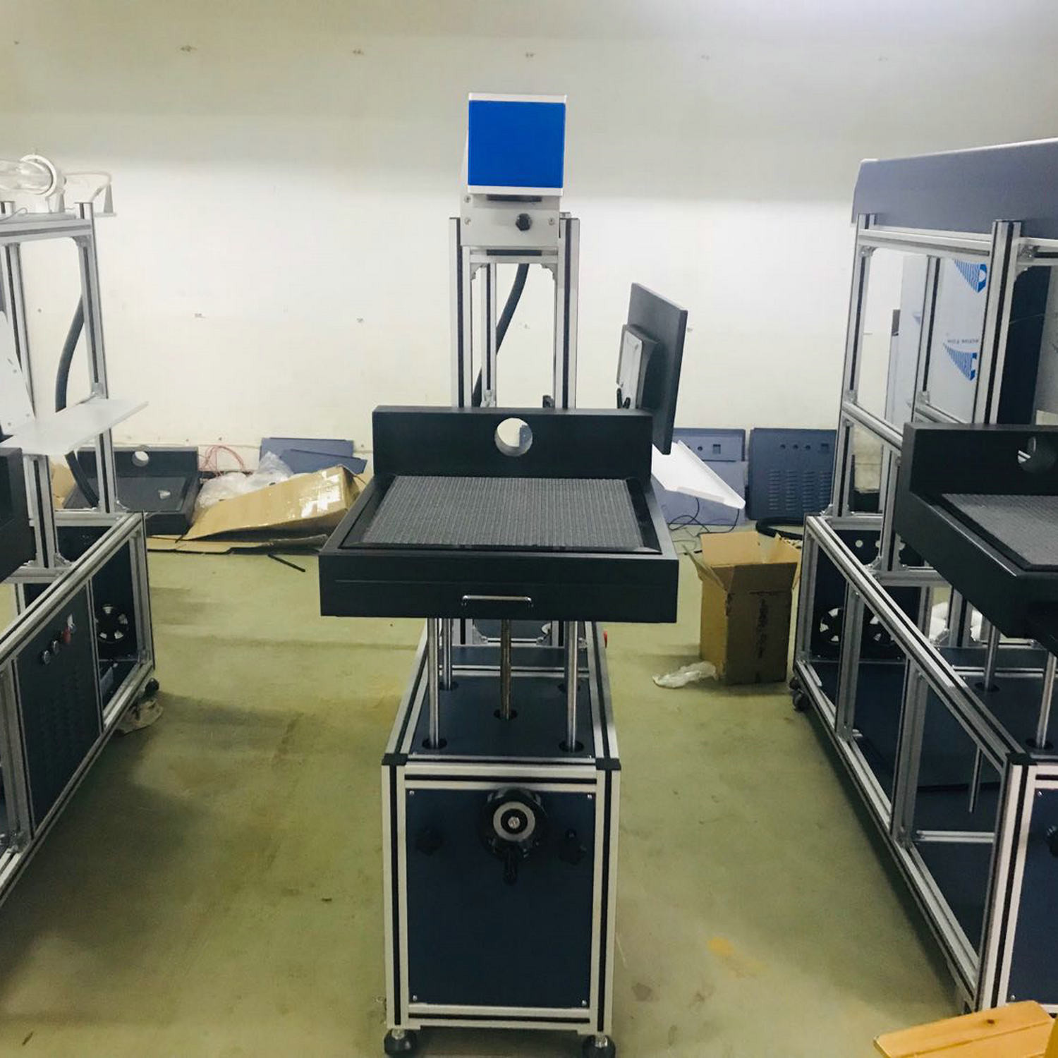 N600 600*600mm CO2 glass tube laser marking machine for Jeans Wood Non metal materials