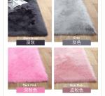 Deep Blue Colour Polyester Area Rugs / Faux Sheepskin Area Rug