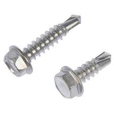 INCH Measurement System Hex Head Self Drilling Screws With Rubber Washers for Roofing