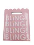 OPP Custom Logo Pink Paper Shopping Bags CMYK Pantone Printing For Clothing