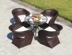 All weather Outdoor Garden Patio chair and table Aluminium PE Rattan chairs For