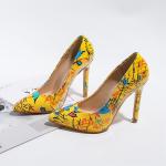 BS159 Women'S Shoes Fashion High Heels Shallow Mouth Pointed Candy Color Thin