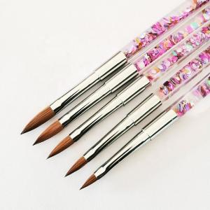 Wholesale Custom Logo Pure Kolinsky Sable Nail Brush OEM Metal 3d Nail Brush from china suppliers