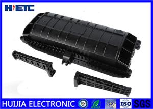 Wholesale Horizontal Fiber Optic Splice Closure , Outdoor Fiber Enclosure Black Color from china suppliers