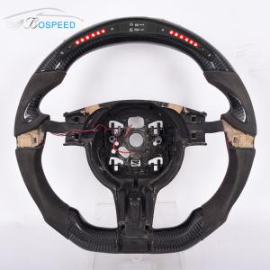 Wholesale LED Carbon Fiber 997 Alcantara Steering Wheel Smooth Porsche Racing 350mm from china suppliers