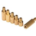 Male Female Round Brass M2 Knurled Standoff Anodized