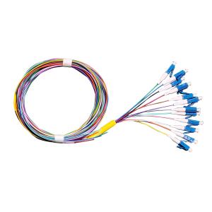 Wholesale ISO9001 G657A1 LC UPC Pigtail Fiber Assembly OD 0.9mm 12 Fiber Core from china suppliers