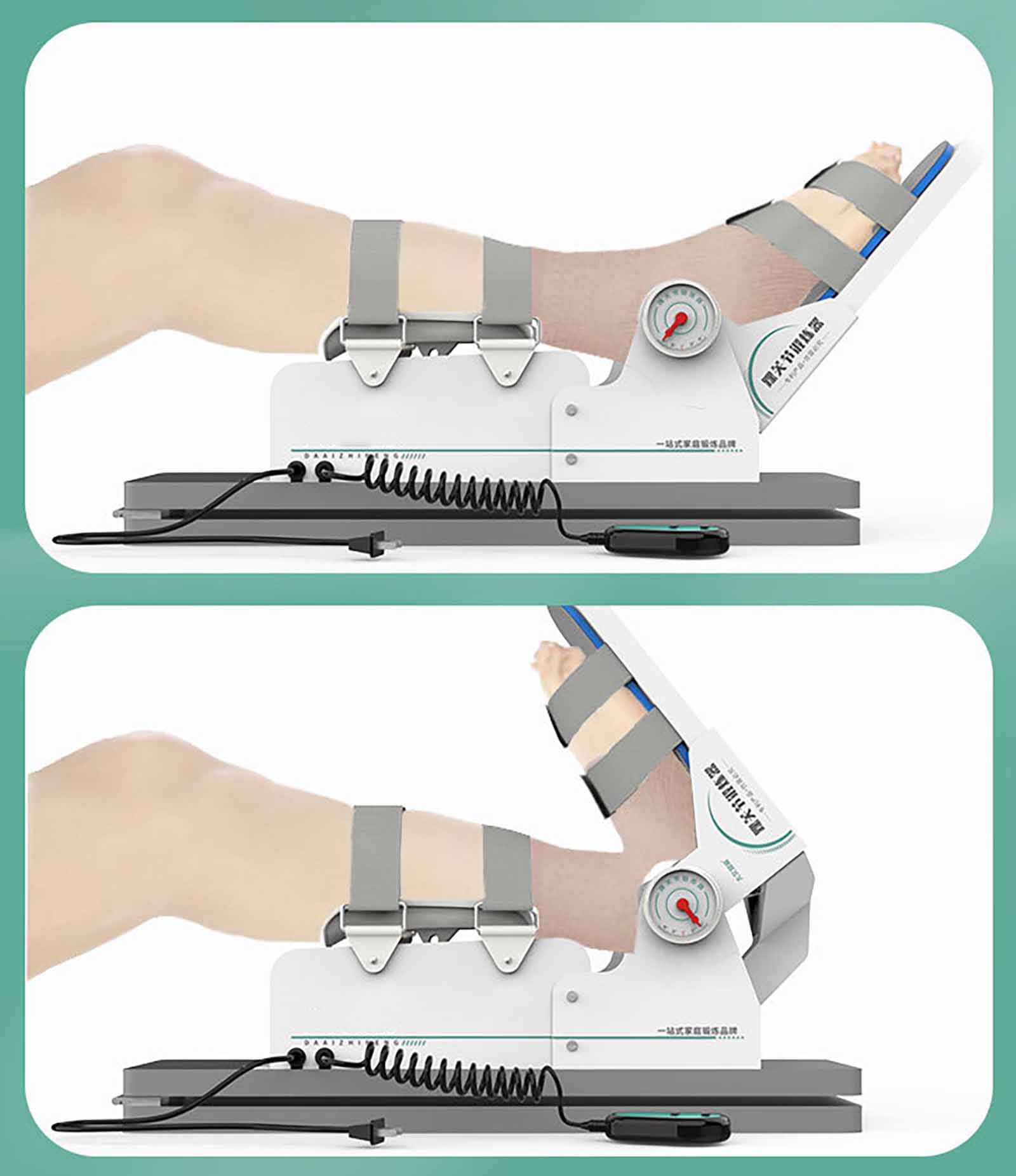 Electric home use ankle plantarflexion dorsiflexion training foot drop stiffness large angle exerciser