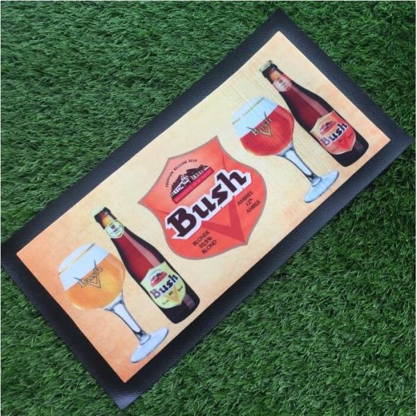 Custom Make Non-woven Fabrics Beer Mat / Bar Spill Mat With Logo Heat Transfer