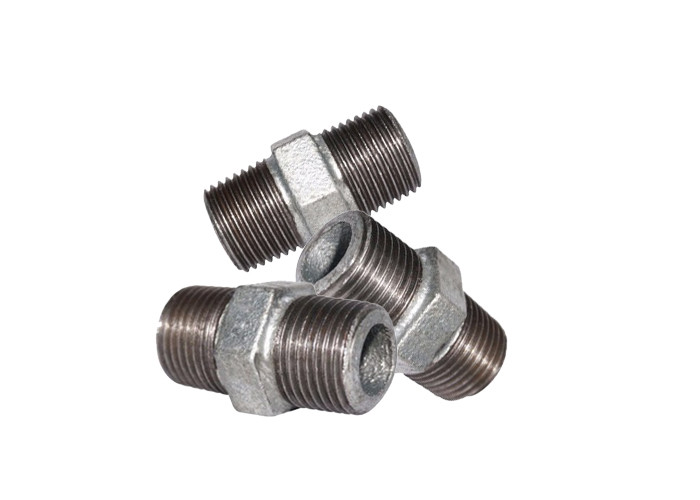 Long Short Natural Gas Pipe Fittings , Black Iron Pipe Nipple Casting Technics