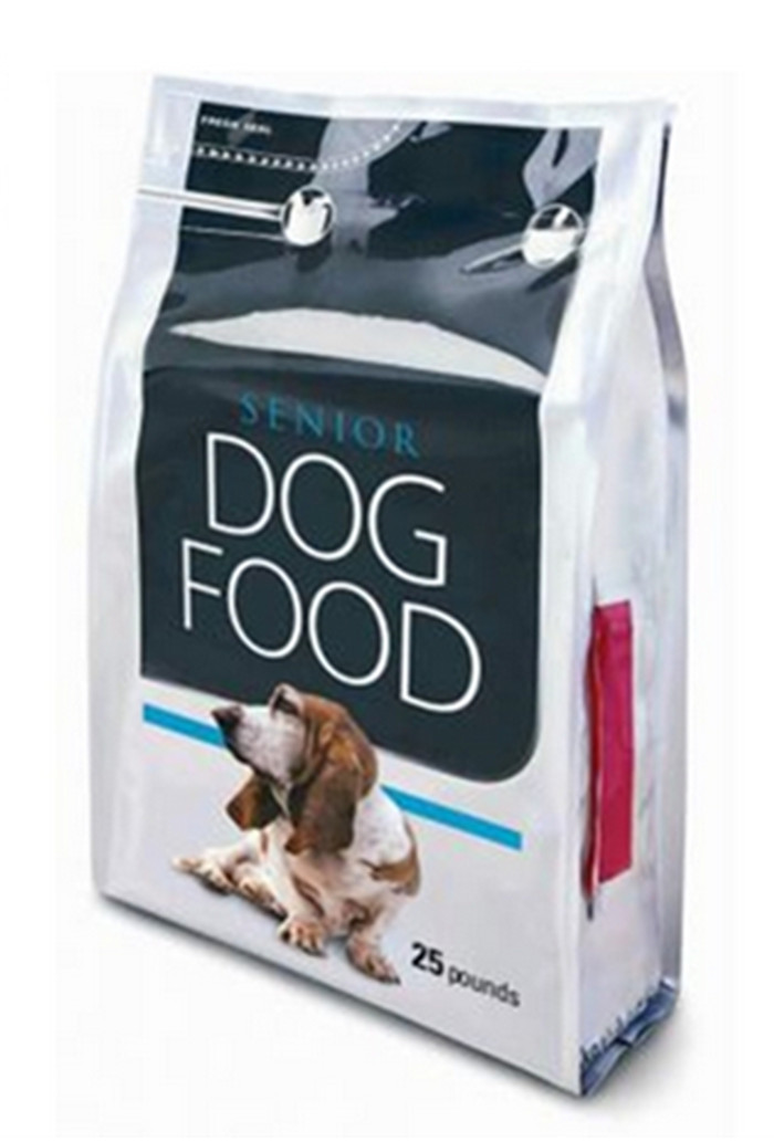 Pet Food Packaging Flat Bottom Pouch Bag , Custom Printed Resealable Food Bags