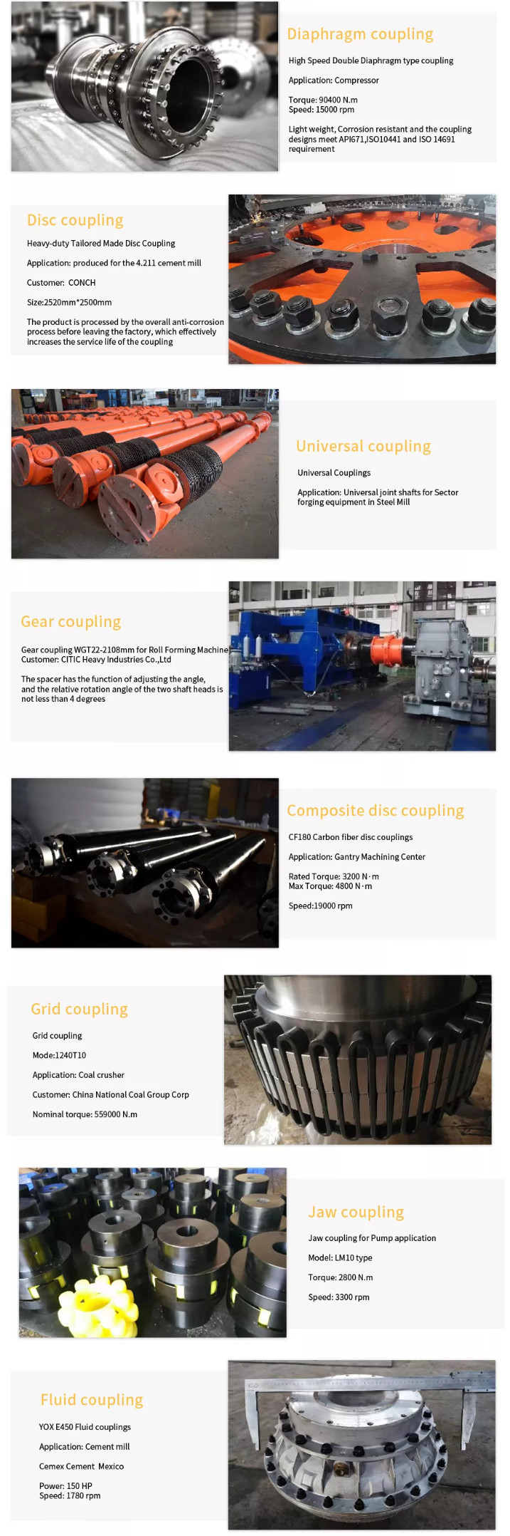 GOST Customized Crane Coupling For Buffering Vibration Reduction
