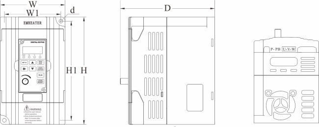 1.5KW 3phase 380V VSD Variable Speed Drive Vsd Inverter For Pump