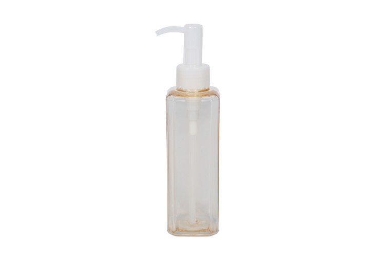 Customized Color PET 180ml Palstic 174mm Makeup Remover Pump Bottle Oil Container