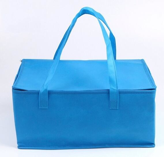Reusable aluminium foil thermal insulation material cooler bag for picnic with Strapping tape closureRecycled PP Woven Plast