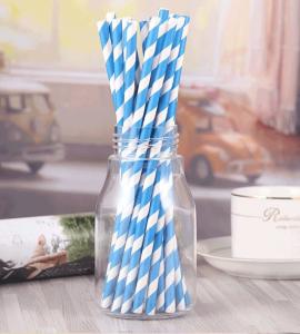Wholesale Eco Friendly Colorful Biodegradable Disposable Drinking Paper Straws Accept customized Logo Print, 12*210mm from china suppliers