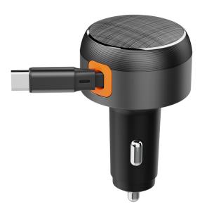 Wholesale 30w Mini Design Private Mold Car Charger With Retractable Cable - Fast Charging from china suppliers
