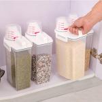 4lbs Airtight Rice Containers 2.5L 3L Plastic Kitchen Organizer