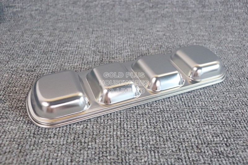 Wholesale updated 1-4 compartments sauce dish set tableware food grade 304 stainless steel sauce dish