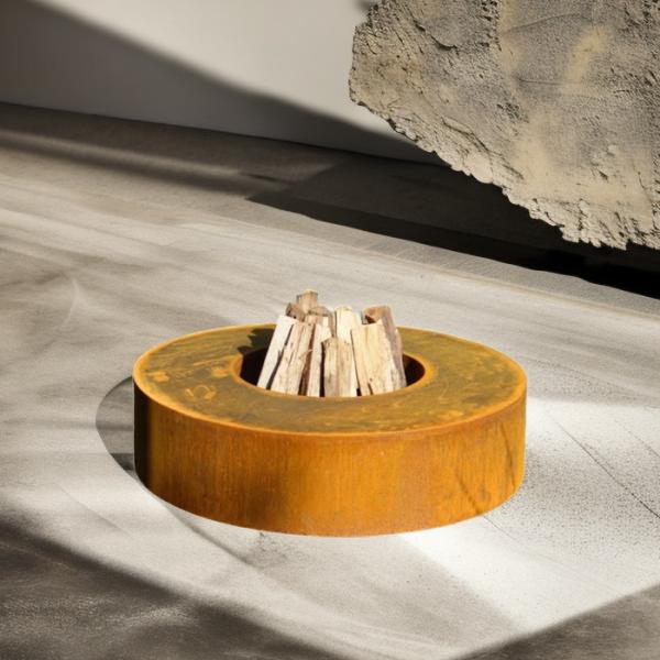 Corten Steel/Weathering Steel Fire Pits For Freestanding Outdoor Wood Burner