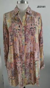Wholesale Blouses 100% Rayon Jacquard Weaved Women's Shirt from china suppliers