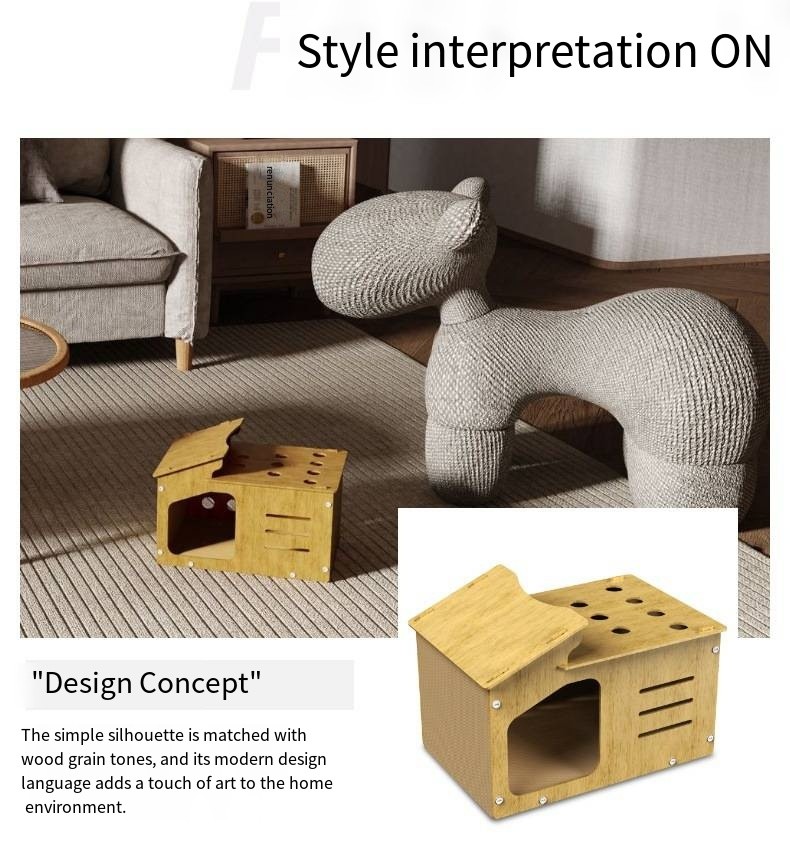 Portable Pet House For Travel Pet Cat Nest Scratching Posts Pet Carrier Cage