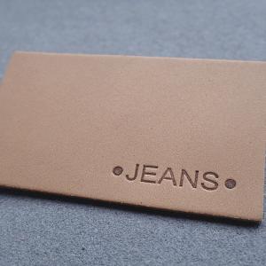 Wholesale Hot Stamping Straight Cut Embossed Leather Patches For Jeans from china suppliers