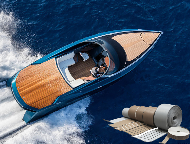 Teak Wood Anti-Corrosion Boat Deck Soft PVC Synthesis Yacht Decking for Modern Design
