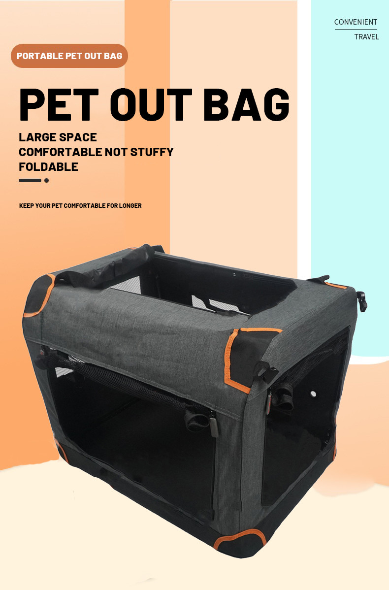 Soft Fabric Dog Crate Outdoor Pet Gear Soft Crate Dog Travel Crate