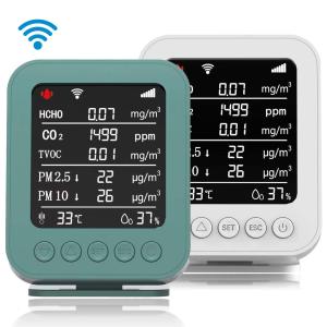 Wholesale LoRa Connected HCHO Smart Air Quality Monitor Meter 5V 2A 85dB from china suppliers