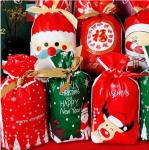 0.08mm 0.06mm LDPE CPE Xmas Drawstring Gift Bags