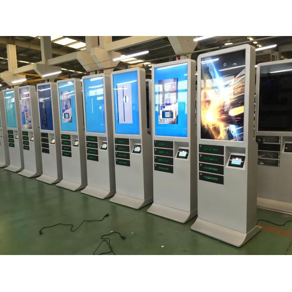 Coin Note Card Access Mobile Phone Charging Station with Touch Screen For Shopping Mall