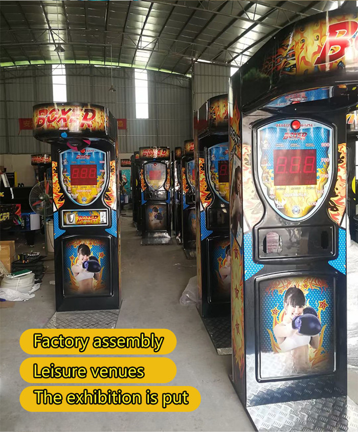 Coin Operated Redemption Game Machine 350W Electronic Arcade Punch Boxing Machine