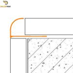 11mm Tile Edge Protection Strip , Polish Silver Round Aluminum Strip For Tiles
