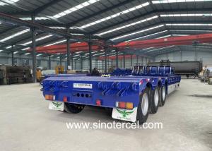 Wholesale 28T Landing Gear Semi Bed Trailer Tri Axle Low Bed Trailer For Sale from china suppliers