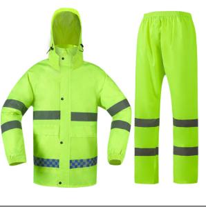 Wholesale Reflective PPE Safety Wear Warning Split Safety Waterproof Rain Poncho from china suppliers