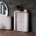 Modern Villa White Wooden King Size Bed Bedroom Sets Home Double Queen Luxury