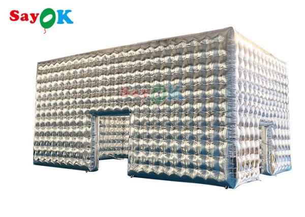 Customized Silver Inflatable Cube Tent For Party Wedding Show Exhibition Event