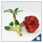 Beautiful Rose Shape Trinket Box High Class Crystal Trinket Box SCJ381