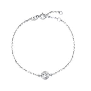 Wholesale Classic Design 18k Gold Lab-Grown Diamond Bracelet Daily Style Bracelet White Diamond jewelry simple style Bracelet from china suppliers