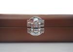Wood Design Table Tennis Bat Cover , Silver Edge Steel Lock Ping Pong Paddle