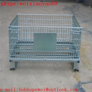 metal steel storage wire mesh cage/wire partitions & security cages/metal storage containers/storage bins factory price
