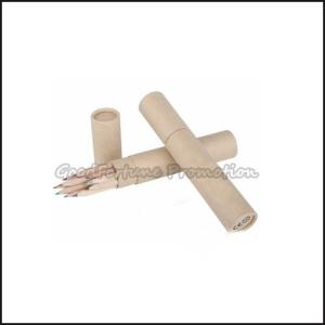 Wholesale Customed promotion printed logo Eco coloured wooden 12pcs set pencil kraft case gift from china suppliers